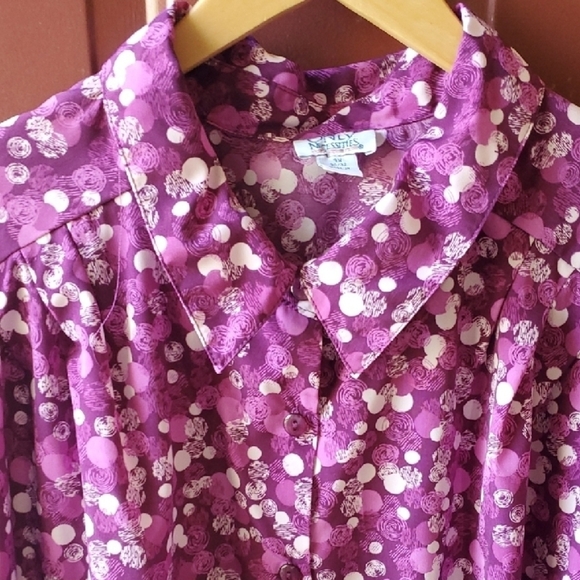 Only Necessities Purple Oversized Button Down Shirt - Picture 7 of 10